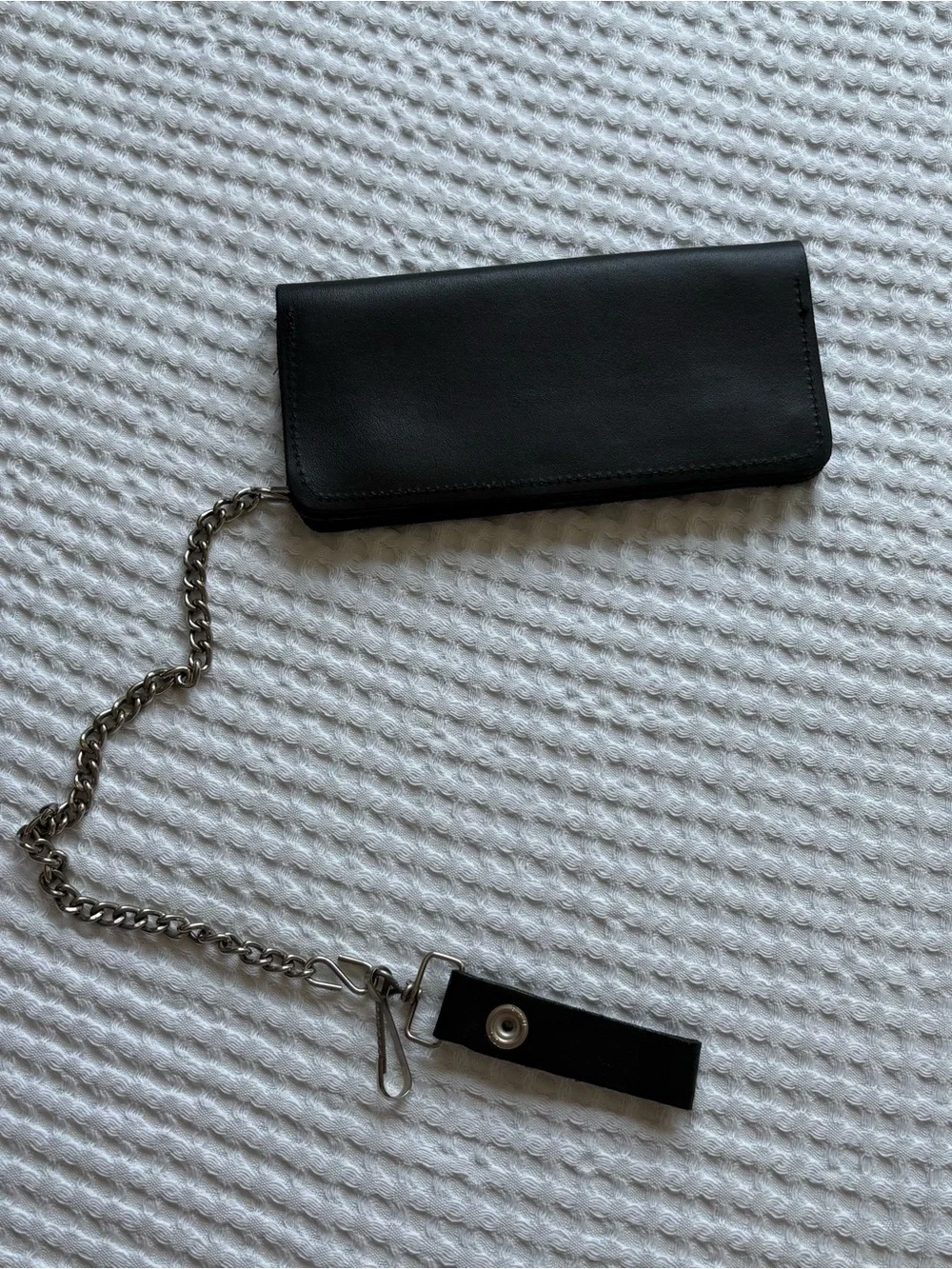 Harley Davidson Black Leather Biker Chain Wallet